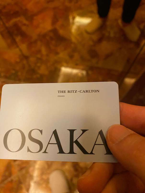 リッツ・カールトン大阪のカードキー